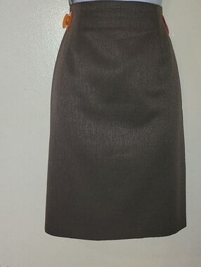 Tailored Brown Pencil Skirt